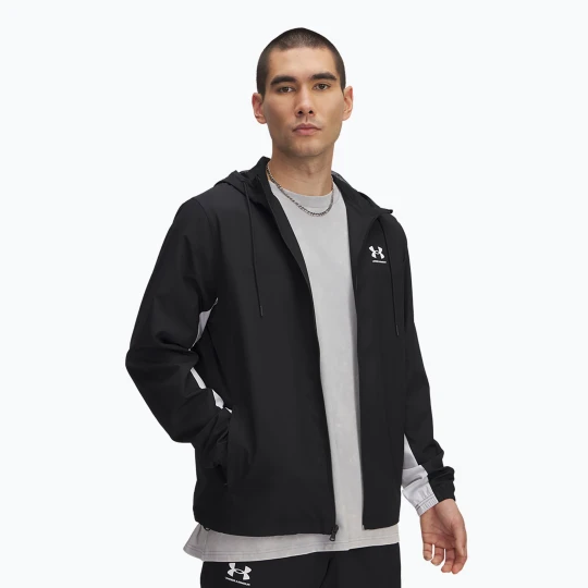 Zdjęcie produktu Kurtka męska Under Armour Rival Woven Windbreaker black / black / white