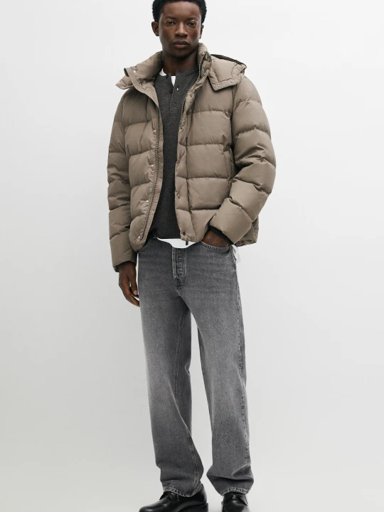 Zdjęcie produktu Kurtka Puchowy Detal Kaptur - Norkowy - Massimo Dutti - Male