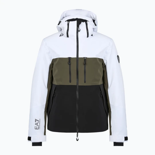 Zdjęcie produktu Kurtka narciarska męska EA7 Emporio Armani Ski Kitzbuhel Protectum7 Colorblock white / black / grape leaf