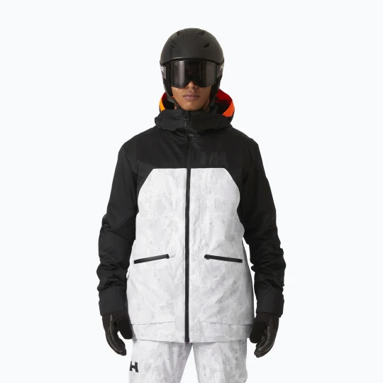Zdjęcie produktu Kurtka narciarska męska Helly Hansen Straightline Lifaloft 2.0 grey fog snow camo aop Biały