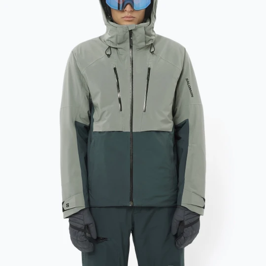 Zdjęcie produktu Kurtka narciarska męska Salomon Brilliant 2.0 sedona sage / green Szary