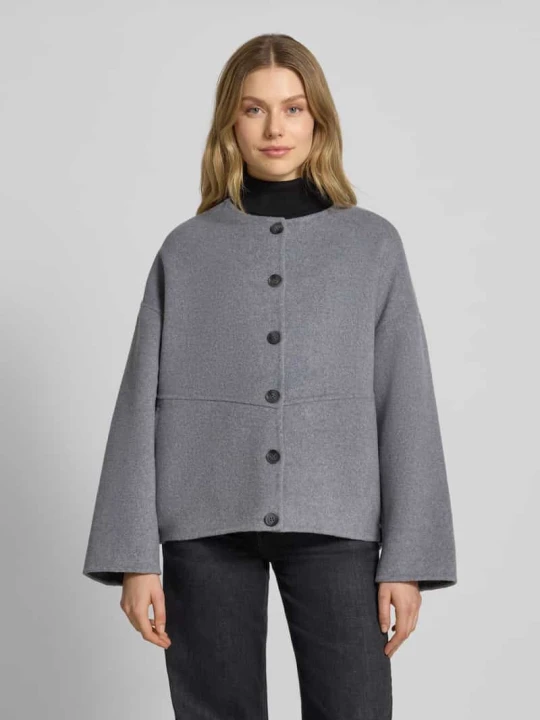 Zdjęcie produktu Kurtka o kroju loose fit z mieszanki wełny model „EDDY” Suncoo Średnioszary