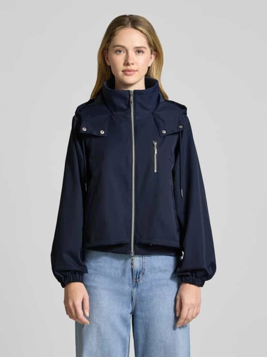 Zdjęcie produktu Oversized kurtka z kapturem i zamkiem błyskawicznym dwustronnym Monari Granatowy