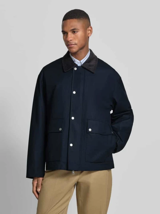 Zdjęcie produktu Kurtka z czystej bawełny o kroju regular fit model „KYLE” Selected Homme Granatowy