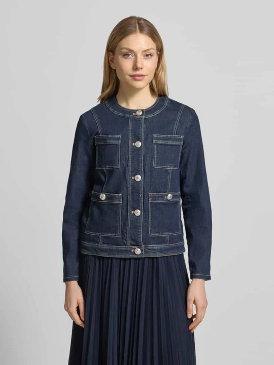Zdjęcie produktu Kurtka o kroju regular fit z dodatkiem lyocellu w tkaninie stylizowanej na denim Betty Barclay Jeansowy niebieski