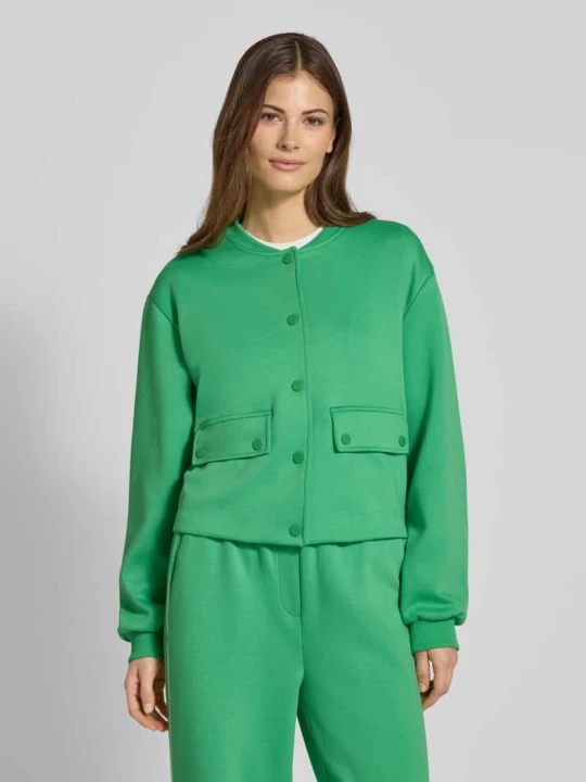 Zdjęcie produktu Kurtka o kroju regular fit z domieszką wiskozy model 'Kate' Ichi Zielony