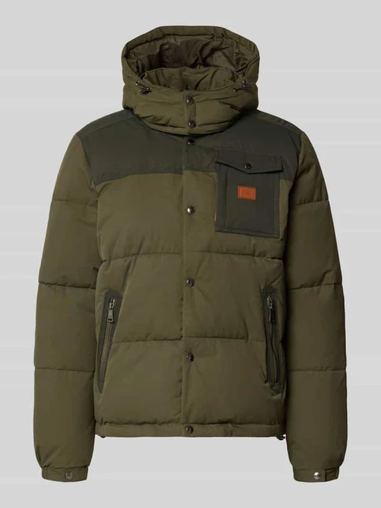 Zdjęcie produktu kurtka o kroju regular fit z domieszką bawełny, z efektem pikowania Scotch & Soda Ciemnozielony