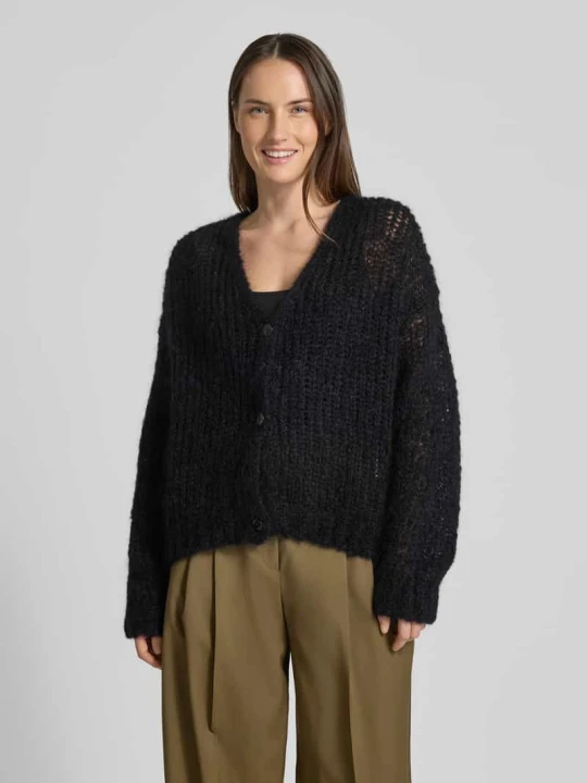 Zdjęcie produktu Kardigan z mieszanki moheru i wełny w kroju regular fit Weekend Max Mara Czarny