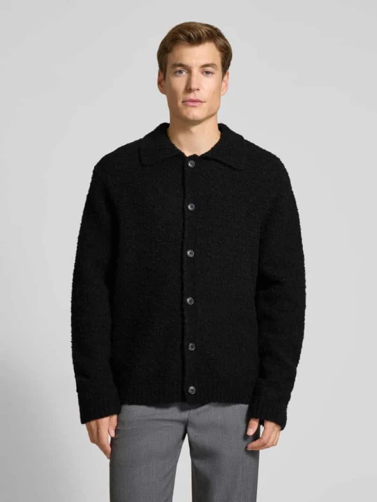 Zdjęcie produktu Kurtka o kroju regular fit z dzianiny z mieszanki wełny model ‘LOYD’ Selected Czarny