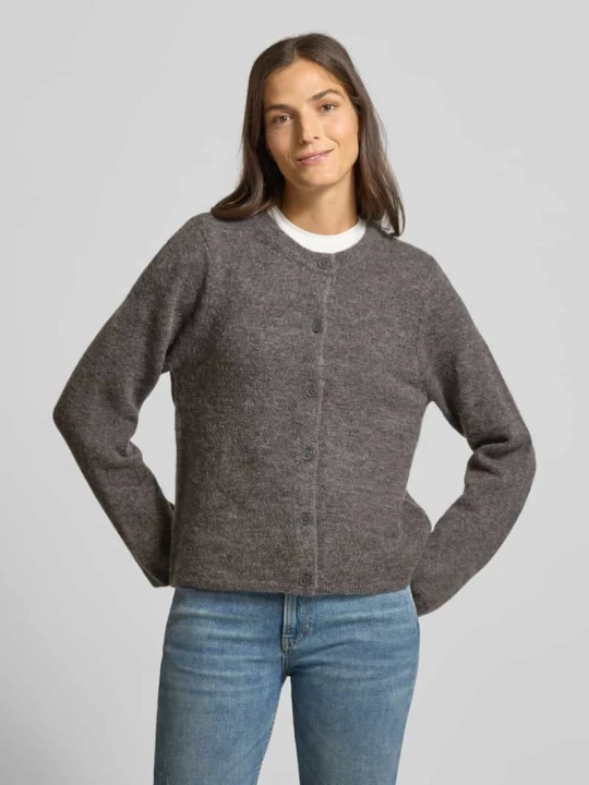Zdjęcie produktu Kurtka o kroju regular fit z dzianiny z mieszanki wełny model ‘LULU’ Selected Średnioszary