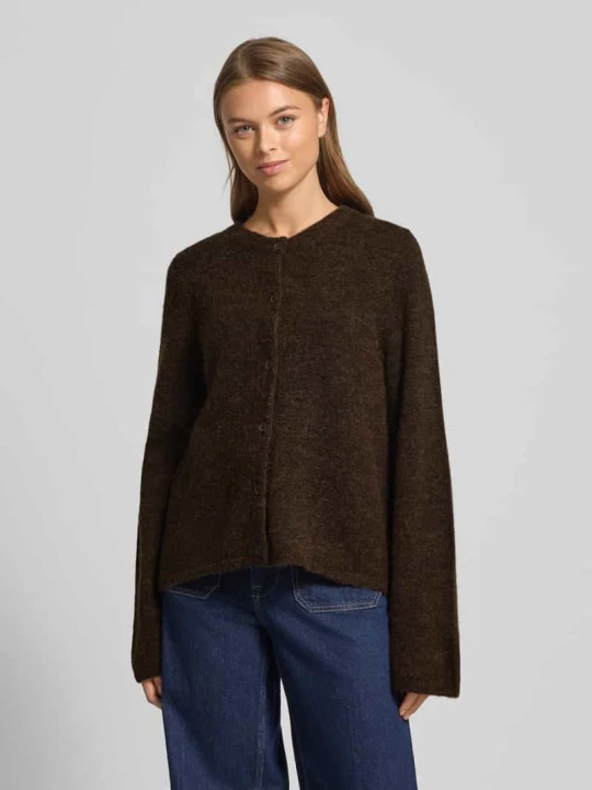 Zdjęcie produktu Kurtka o kroju regular fit z dzianiny z mieszanki wełny model ‘LULU’ Selected Ciemnobrązowy