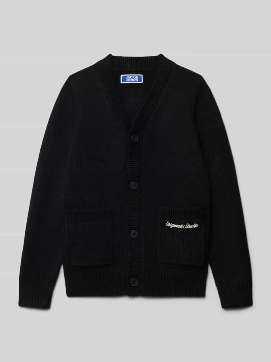 Zdjęcie produktu Sweter o regularnym kroju w dzianinowym stylu model „JORN” Jack&Jones Czarny