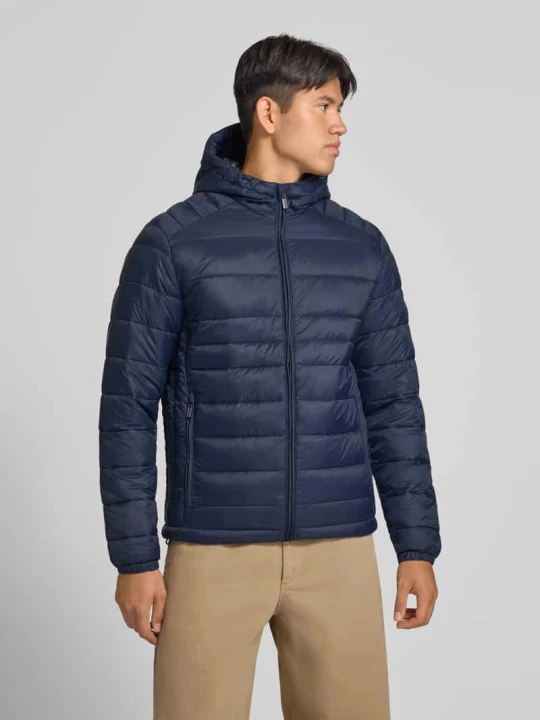Zdjęcie produktu kurtka o kroju regular fit z efektem pikowania model 'Kingsley' Jack&Jones Granatowy