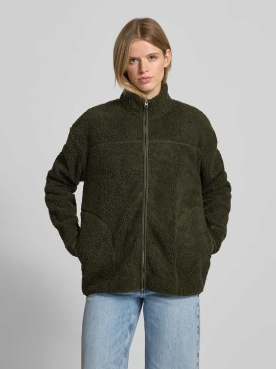 Zdjęcie produktu Kurtka o kroju regular fit z futerka model ‘SADIA’ Pieces Khaki