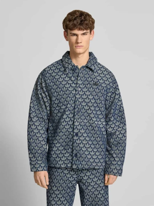 Zdjęcie produktu Kurtka o regularnym kroju w stylu denimu model „Monogram” adidas Originals Jeansowy niebieski