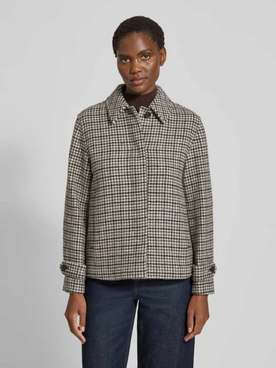 Zdjęcie produktu Kurtka o kroju regular fit z mieszanki bawełny model ‘Checked’ Gant Écru