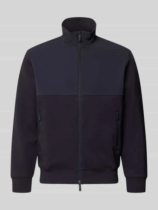 Zdjęcie produktu kurtka o kroju regular fit z mieszanki bawełny model 'FELPA' Armani Exchange Granatowy