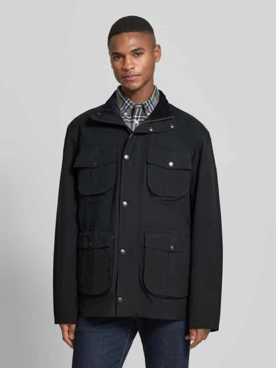 Zdjęcie produktu kurtka z mieszanki bawełny o kroju regular fit model 'SANDERLING' Barbour Granatowy