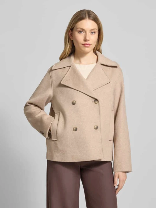 Zdjęcie produktu Kurtka o kroju regular fit z mieszanki wełny model ‘ALMA’ Selected Beżowy