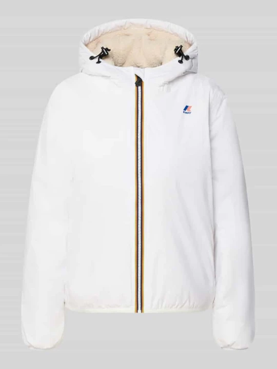 Zdjęcie produktu kurtka o kroju regular fit z nadrukiem z logo model 'CLAUDETTE' K-way Biały