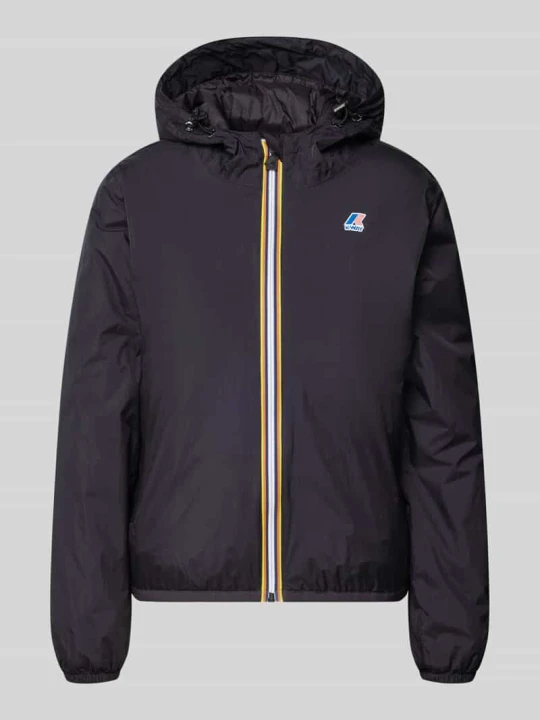 Zdjęcie produktu kurtka o kroju regular fit z nadrukiem z logo model 'CLAUDETTE' K-way Czarny
