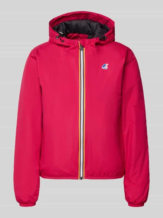 Zdjęcie produktu kurtka o kroju regular fit z nadrukiem z logo model 'CLAUDETTE' K-way Fuksjowy