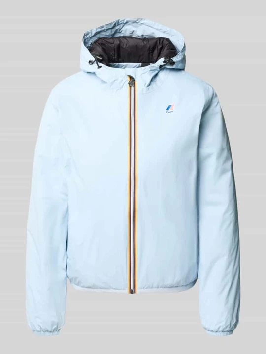 Zdjęcie produktu kurtka o kroju regular fit z nadrukiem z logo model 'CLAUDETTE' K-way Jasnoniebieski