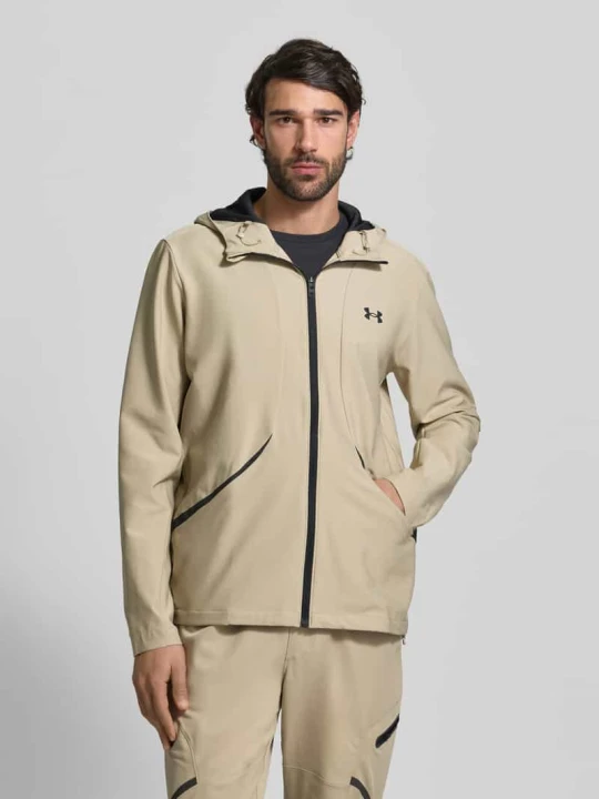 Zdjęcie produktu Kurtka w kroju regular fit z nadrukiem z logo model „Unstoppable” Under Armour Khaki