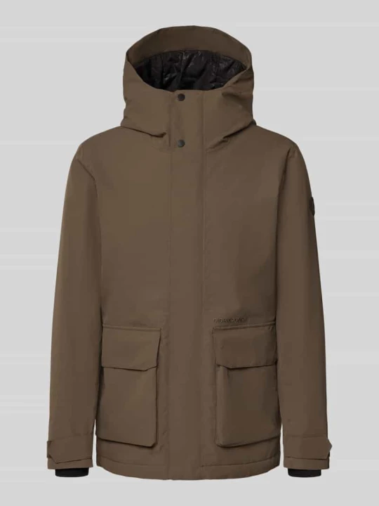 Zdjęcie produktu kurtka o kroju regular fit z naszywanymi kieszeniami model 'Liam' Didriksons Ciemnobrązowy