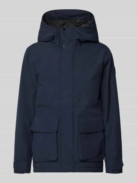 Zdjęcie produktu kurtka o kroju regular fit z naszywanymi kieszeniami model 'Liam' Didriksons Granatowy