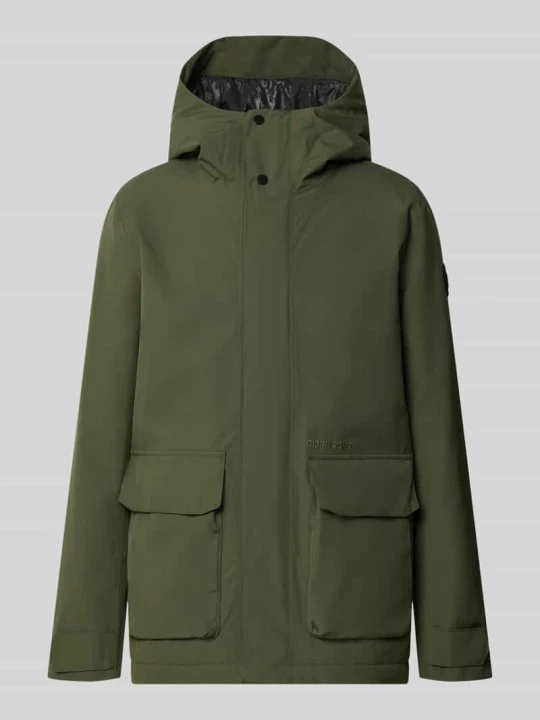 Zdjęcie produktu kurtka o kroju regular fit z naszywanymi kieszeniami model 'Liam' Didriksons Oliwkowy