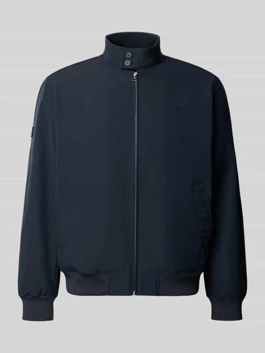 Zdjęcie produktu kurtka o kroju regular fit z wyhaftowanym logo model 'HARRINGTON' Superdry Ciemnoniebieski melanż