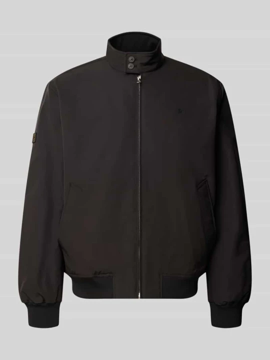 Zdjęcie produktu kurtka o kroju regular fit z wyhaftowanym logo model 'HARRINGTON' Superdry Czarny
