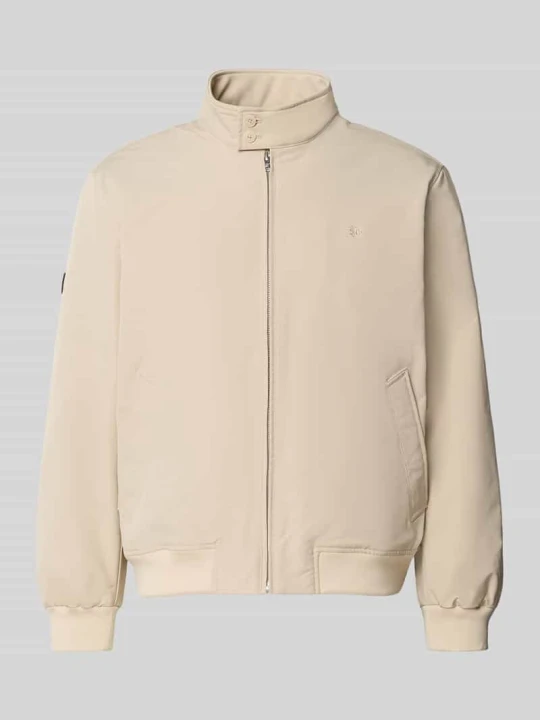Zdjęcie produktu kurtka o kroju regular fit z wyhaftowanym logo model 'HARRINGTON' Superdry Kamienny