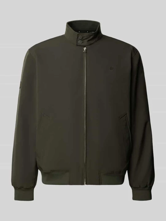 Zdjęcie produktu kurtka o kroju regular fit z wyhaftowanym logo model 'HARRINGTON' Superdry Oliwkowy