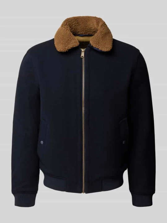 Zdjęcie produktu kurtka o kroju regular fit z wykładanym kołnierzem i zamkiem błyskawicznym Jack&Jones Granatowy
