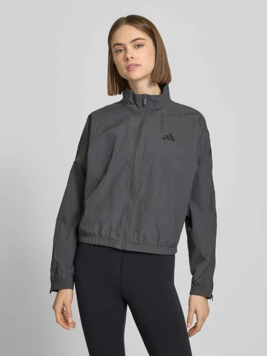 Zdjęcie produktu Kurtka o kroju regular fit ze stójką Adidas Antracytowy