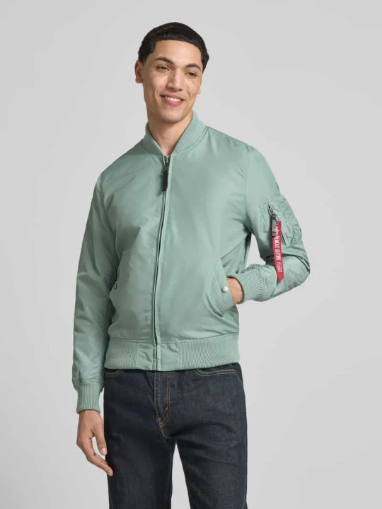 Zdjęcie produktu Kurtka o kroju regular fit ze stójką Alpha Industries Limonkowy