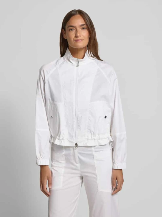 Zdjęcie produktu sukienka t-shirtowa z wzorem w paski Marc Cain Biały