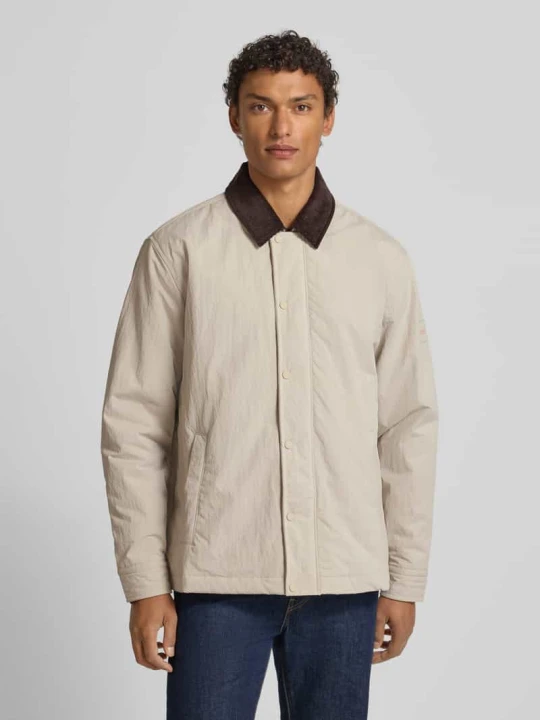 Zdjęcie produktu Kurtka w kroju regular fit ze sztruksowym kołnierzem Model 'LEIDON-ZIP_M' Boss Piaskowy