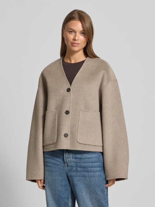 Zdjęcie produktu Kurtka o kroju relaxed fit z czystej wełny model ‘Jeneva’ IVY & OAK Beżowy