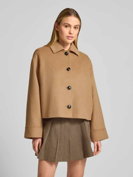 Zdjęcie produktu Kurtka o kroju relaxed fit z dodatkiem wełny i wykładanym kołnierzem Jake*s Camel