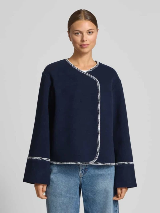 Zdjęcie produktu Kurtka o kroju relaxed fit z dodatkiem wełny model ‘VICCO’ Y.A.S Granatowy
