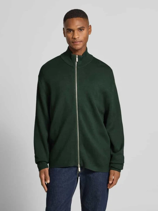 Zdjęcie produktu Kurtka o kroju relaxed fit z dzianiny z mieszanki wiskozy model ‘TELLER’ Selected Ciemnozielony