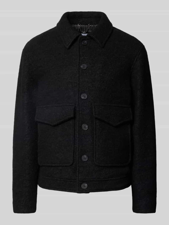 Zdjęcie produktu Kurtka o kroju relaxed fit z mieszanki wełny model 'Mike' Antony Morato Czarny