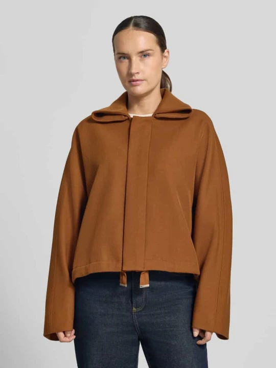 Zdjęcie produktu Kurtka o kroju relaxed fit z mieszanki wełny Rich & Royal Camel