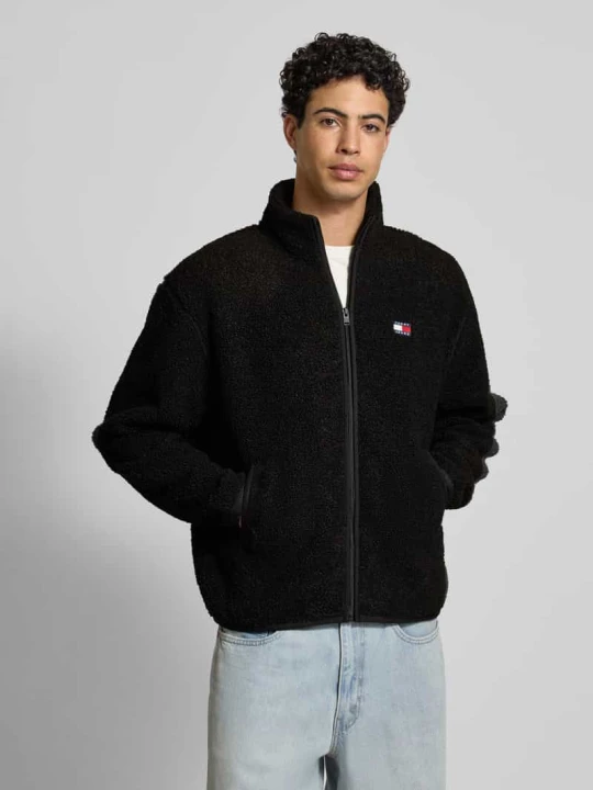 Zdjęcie produktu Kurtka polarowa o kroju relaxed fit z futerkowym wykończeniem (teddy) Tommy Jeans Czarny