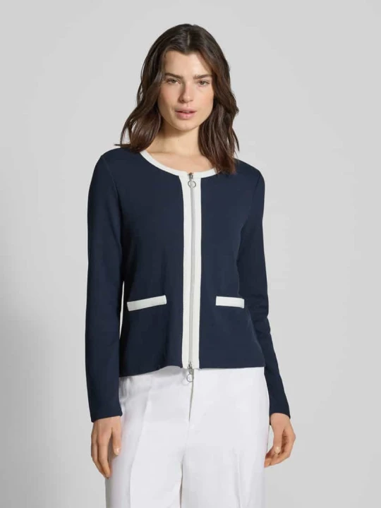 Zdjęcie produktu Kurtka w kroju slim fit z domieszką wiskozy o dzianinowym wyglądzie Betty Barclay Granatowy