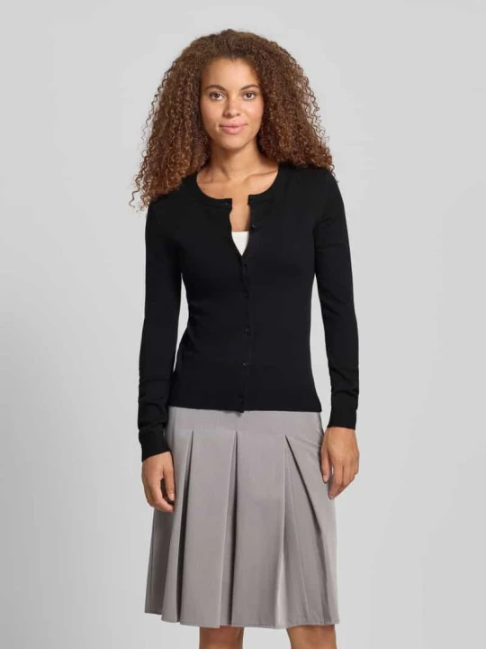 Zdjęcie produktu Kurtka o kroju slim fit z dzianiny z mieszanki wiskozy model ‘NORA’ Pieces czarny