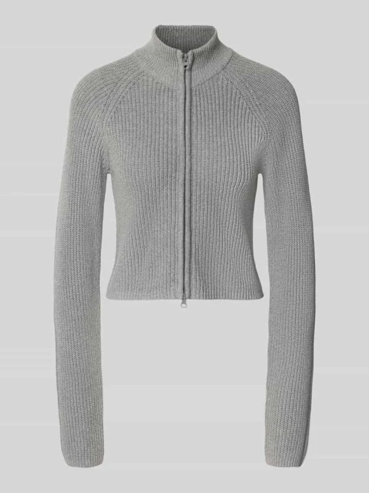 Zdjęcie produktu kurtka o kroju slim fit z mieszanki bawełny model 'Dara' Noisy May Średnioszary